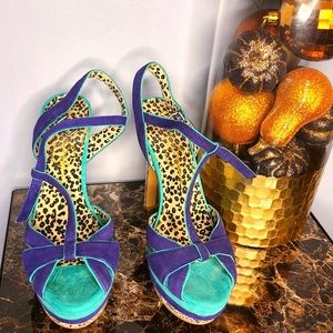 Jessica Simpson Cheetah Snake Print Heels Size 8